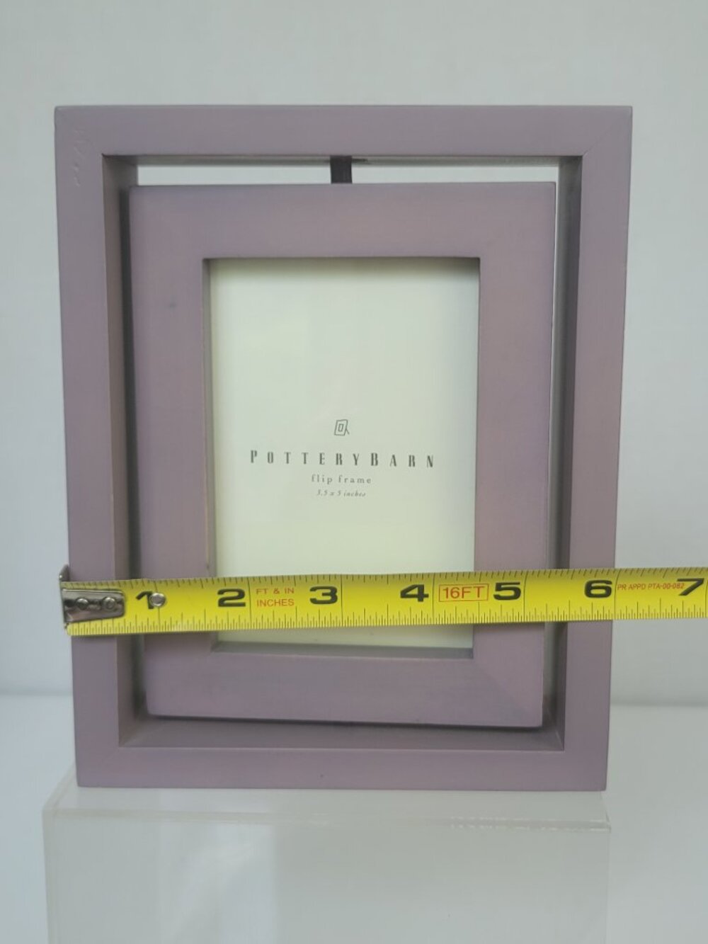 Pottery Barn Lavender Wood Flip Swivel Double Sided Picture Frame 3.5" x 5" - Picture 9 of 10